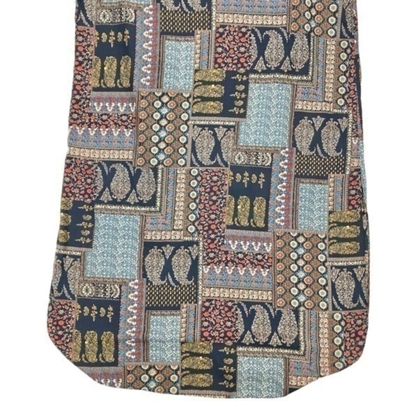 Moa Moa Patchwork Womens Size 1X Multicolor Sleeveless Open Front Long Robe - Picture 6 of 9